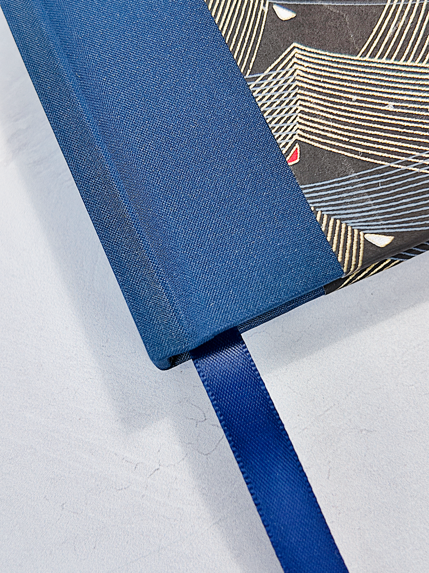 NEW A5 128-page Hardcover Notebook - Golden Peaks Chiyogami Paper