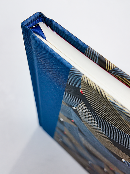 NEW A5 128-page Hardcover Notebook - Golden Peaks Chiyogami Paper