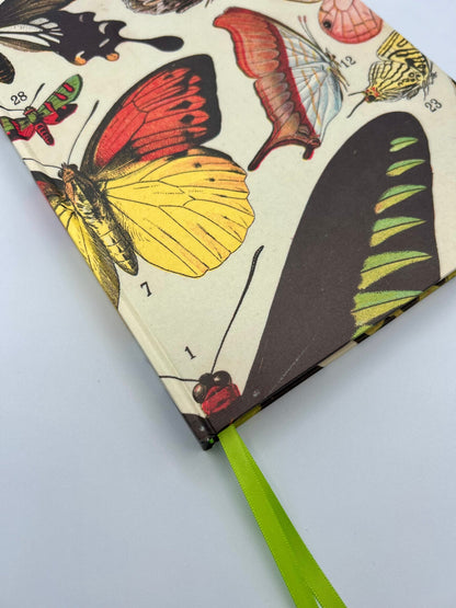 110 Page Sketch Book. Butterfly Italian Florentine Print. Handcrafted B5 Hardcover Notebook. ETSY EXCLUSIVE!