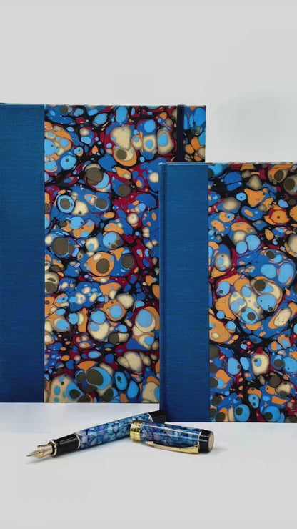 NEW B5 Hardcover Notebook finished in Renato Crepaldi Handmade Marble Paper