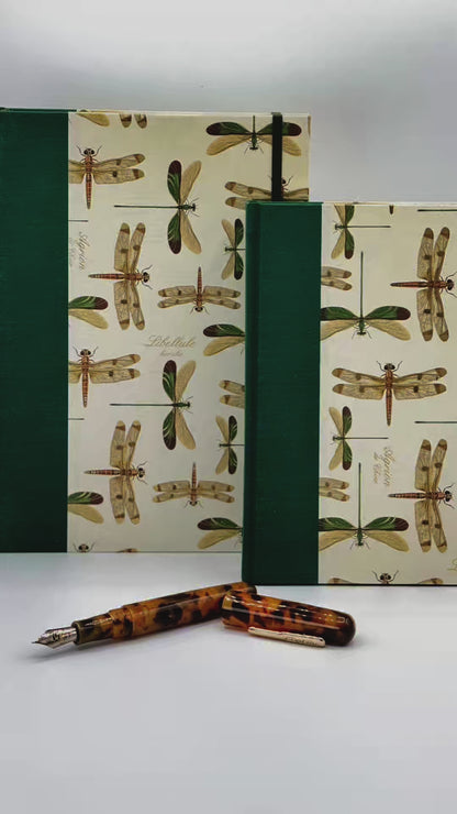 NEW B5 Hardcover Notebook with Dragonfly Italian Florentine Print