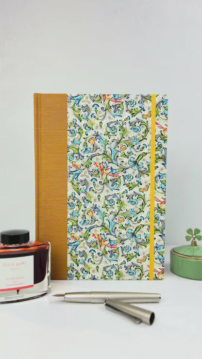(PRE-ORDER NOVEMBER Delivery) B5 Hardcover Notebook finished in Classic Italian Florentine Print